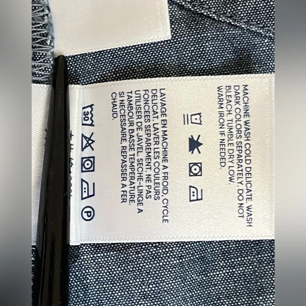 NWT- Land’s End Women’s Chambray Polo Dress with Pockets - Denim color - S - Picture 9 of 10